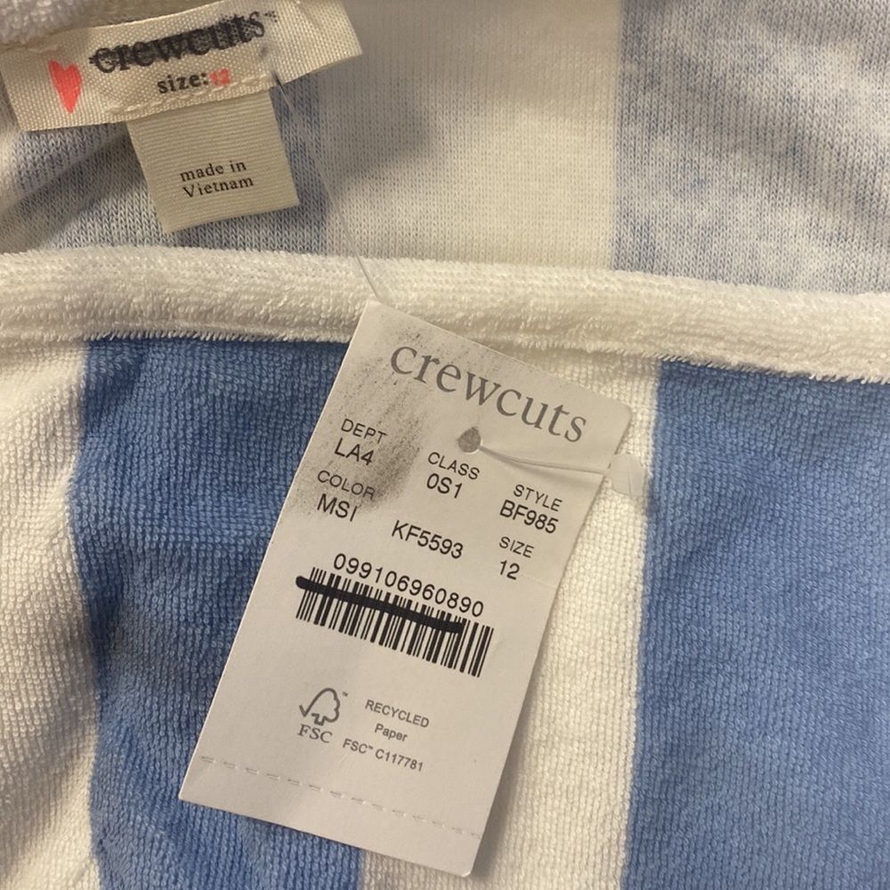 J. Crew Girls' tie-shoulder romper in towel terry* - Picture 6 of 6